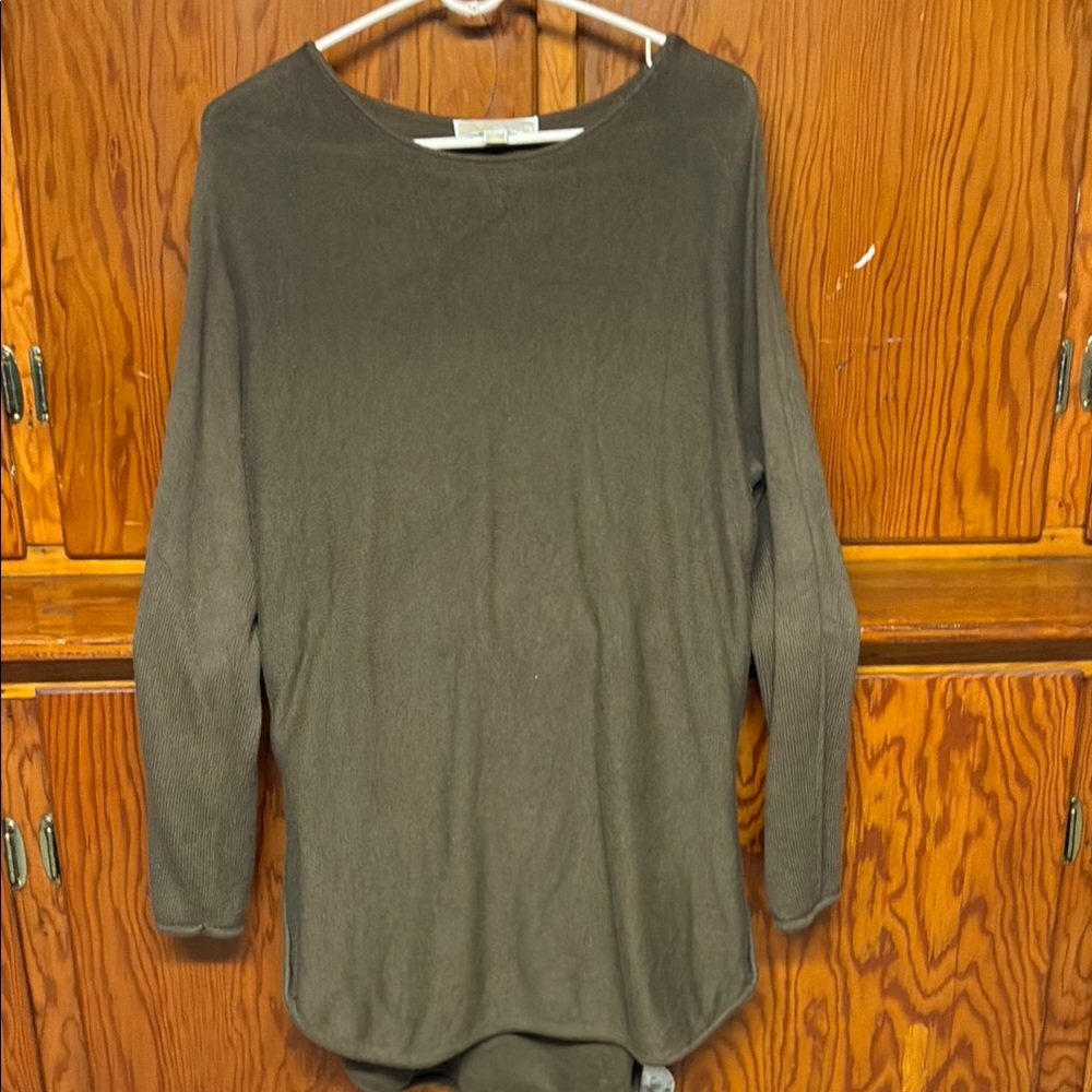 Michael Kors Green Crew Neck Sweater Soft Knit